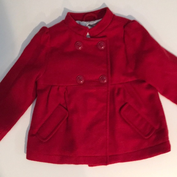 red winter dress coat